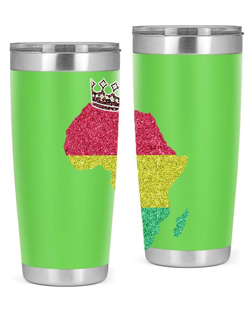 Juneteenth Crown Africa Flag 6#- Juneteenth- tumbler