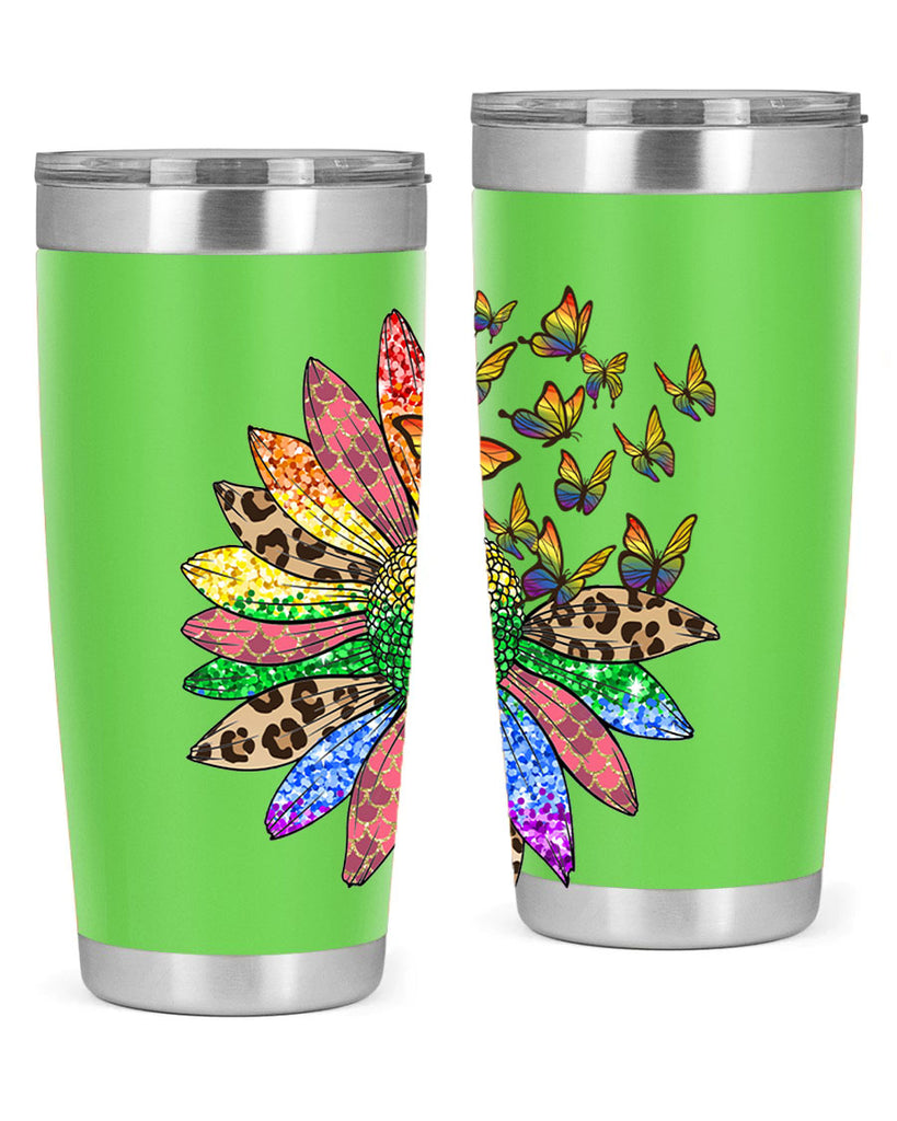 Lgbt Butterfly Sunflower  Png 52#- lgbt- Tumbler