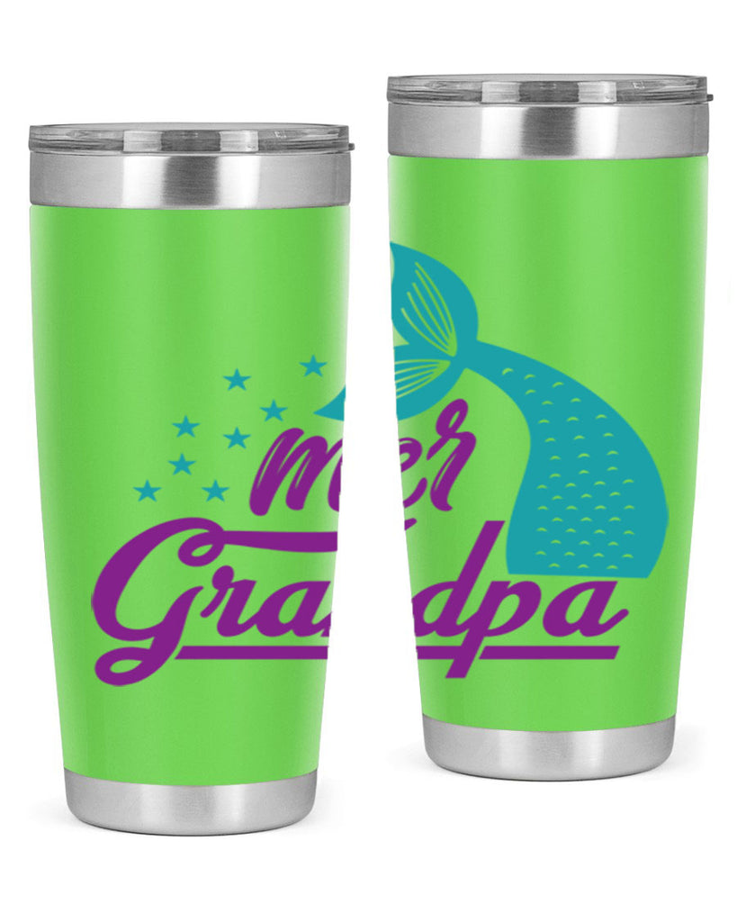 Mer Grandpa 329#- mermaid- Tumbler