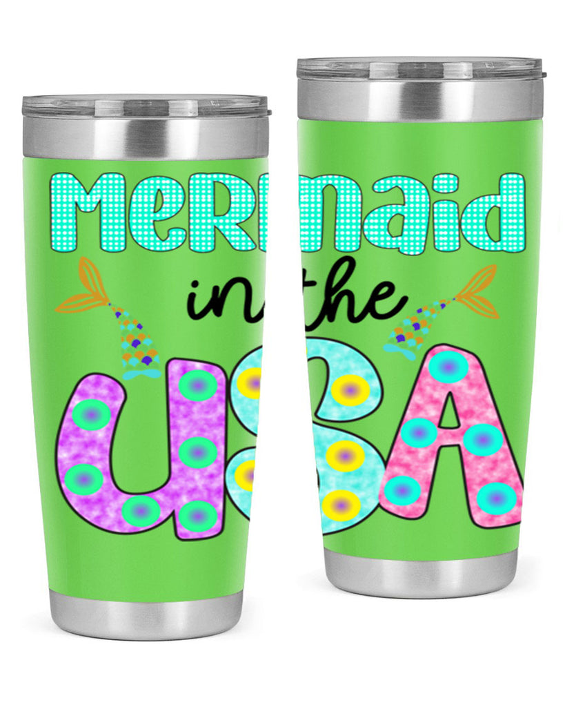 Mermaid In The Usa 421#- mermaid- Tumbler