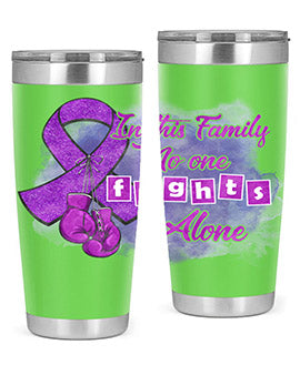 No One Figh Alone AlzheimerS Awareness 200#- alzheimers- Tumbler