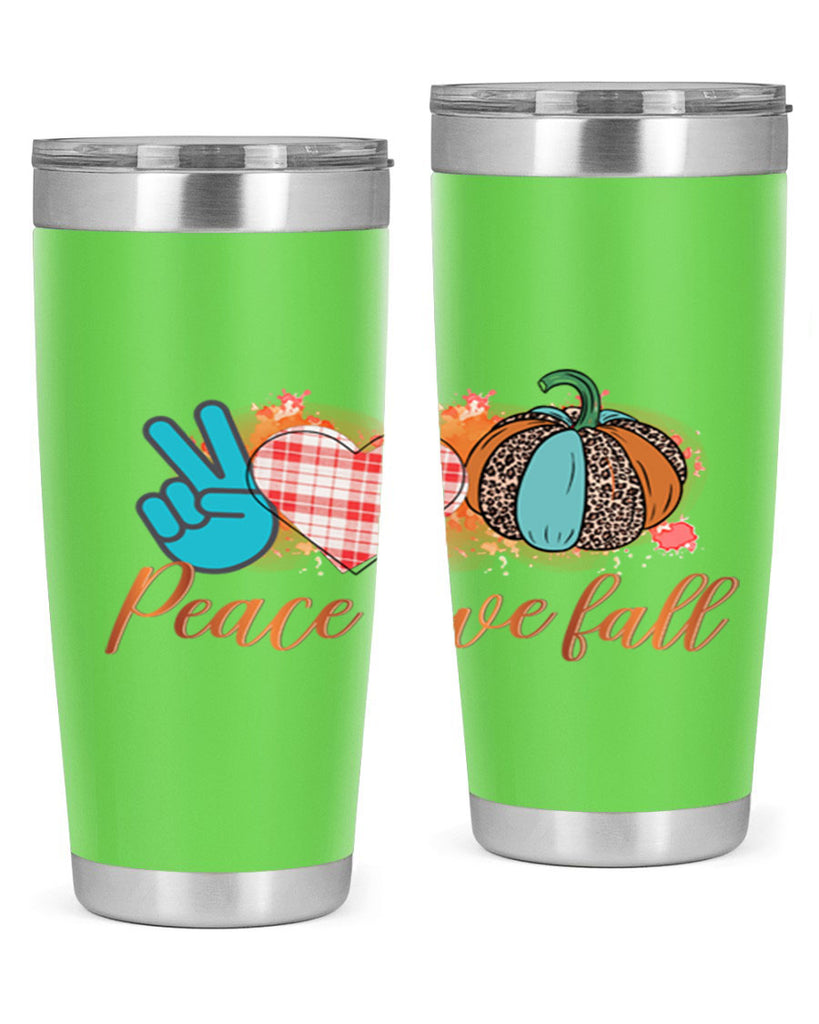 Peace Love Fall 466#- fall- Tumbler