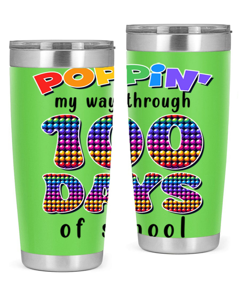Poppin My Way Through 100 53#- 100 days of school- Tumbler