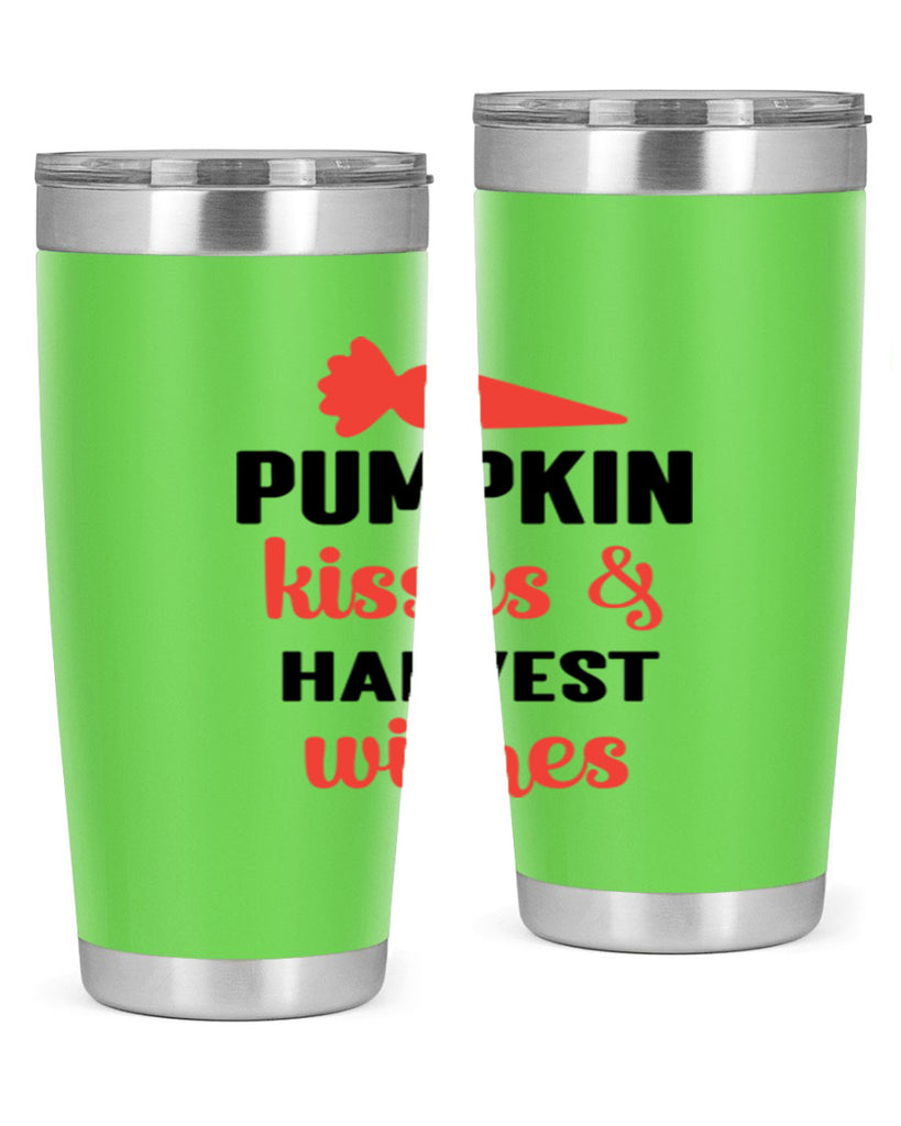Pumpkin kisses harvest wishes 524#- fall- Tumbler