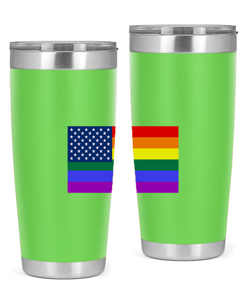 Rainbow american flag 11#- lgbt- Tumbler