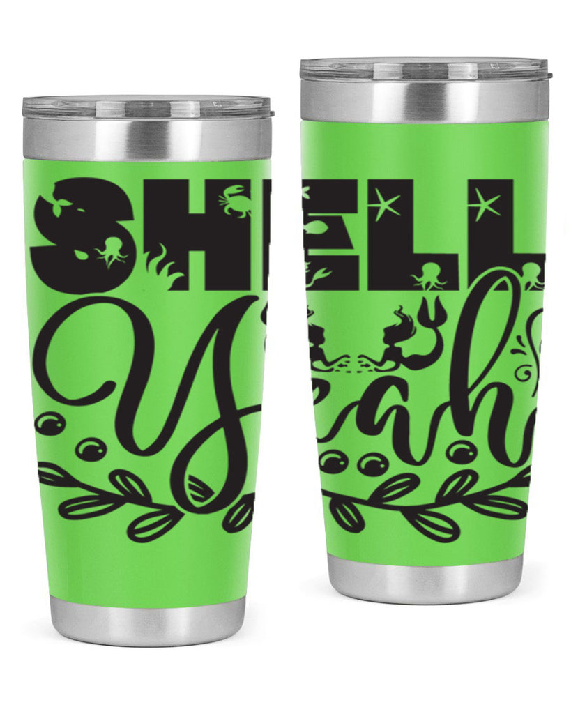 Shell yeah 595#- mermaid- Tumbler