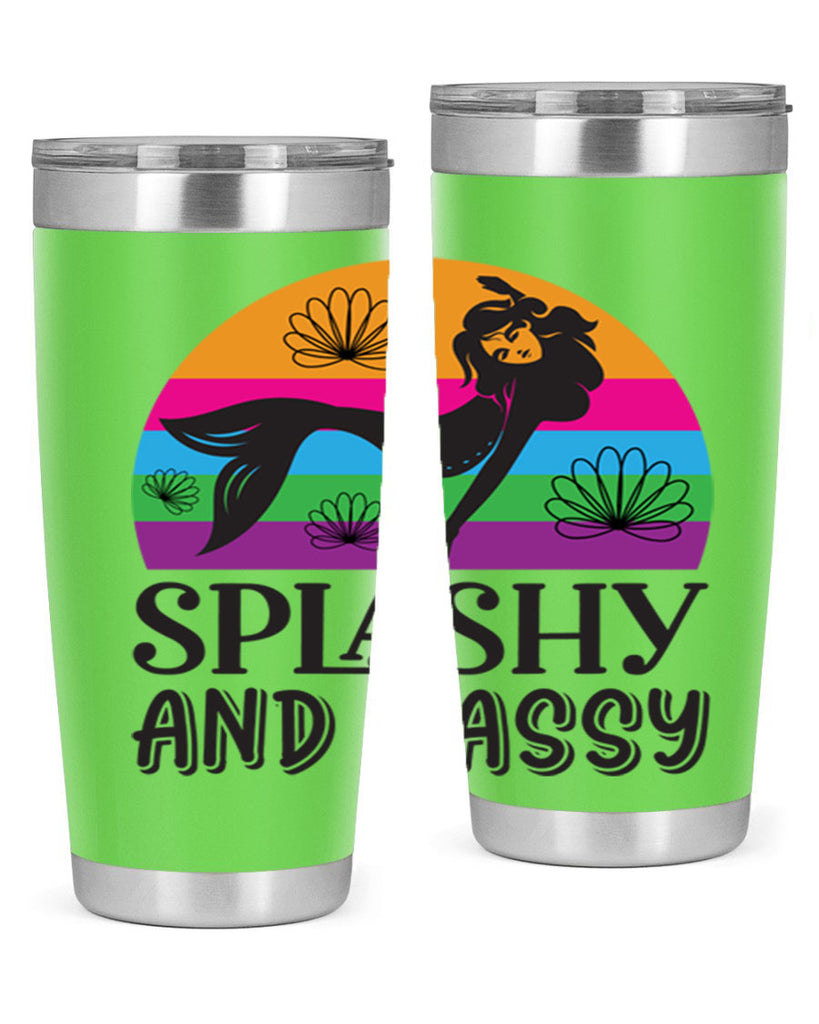 Splashy and sassy 623#- mermaid- Tumbler