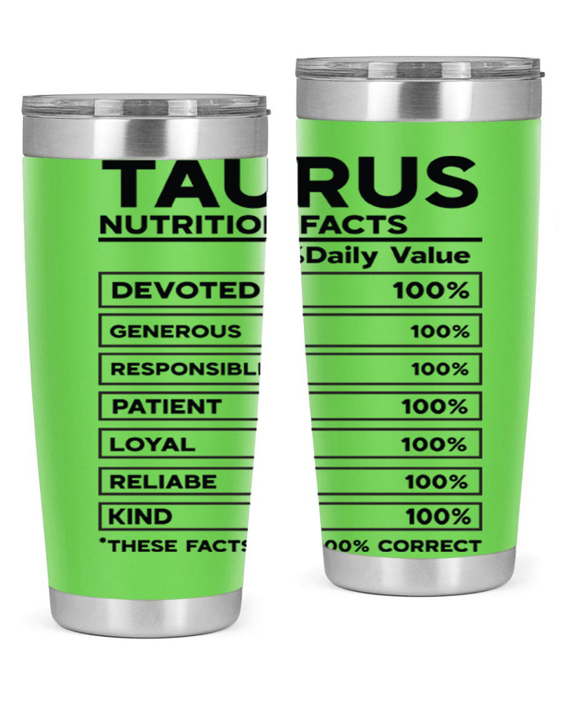 Taurus Nutrition Facts 490#- zodiac- Tumbler