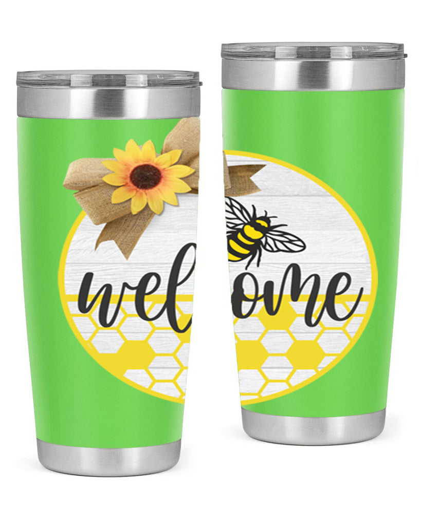 Welcome Bee and hive Mockup566#- spring- Tumbler