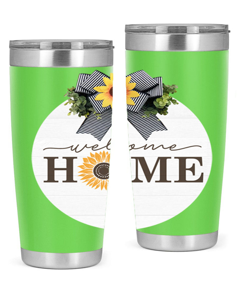 Welcome Home sunflower Mockup572#- spring- Tumbler