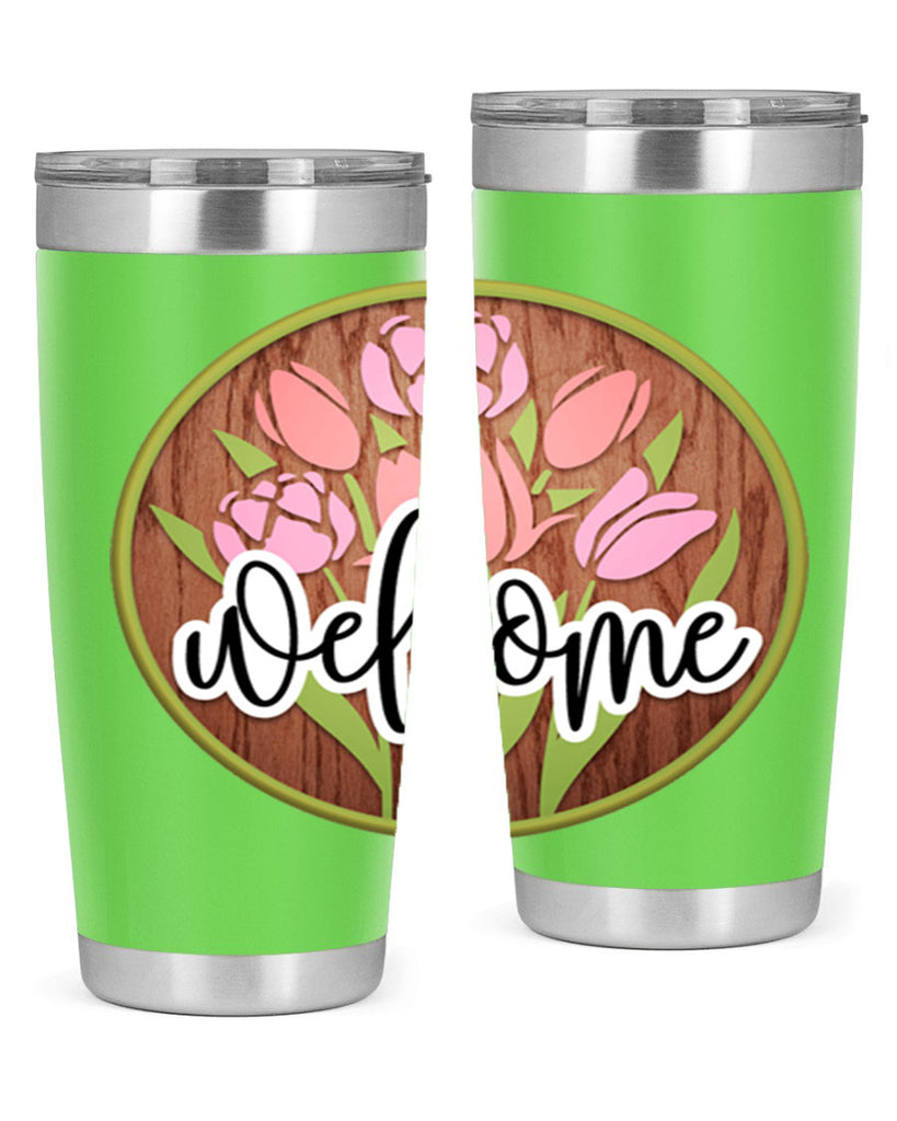 Welcome flowers bouquet Mockup570#- spring- Tumbler