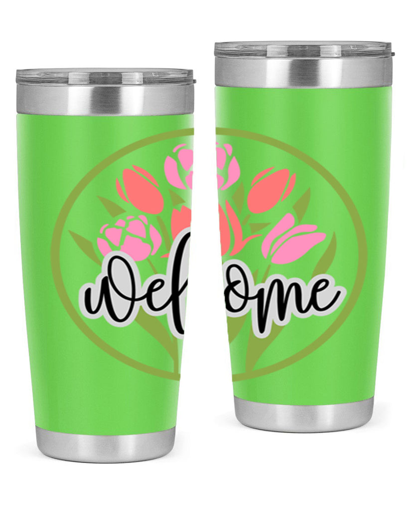 Welcome flowers bouquet571#- spring- Tumbler