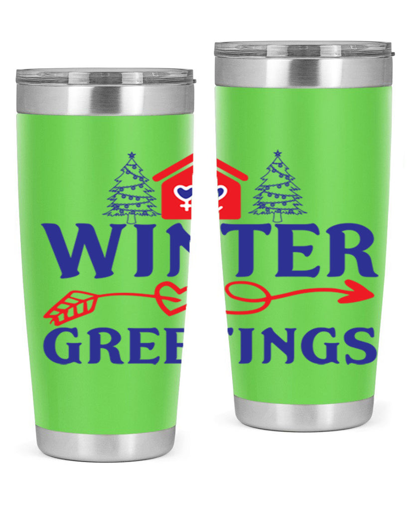 Winter Greetings 551#- winter- Tumbler