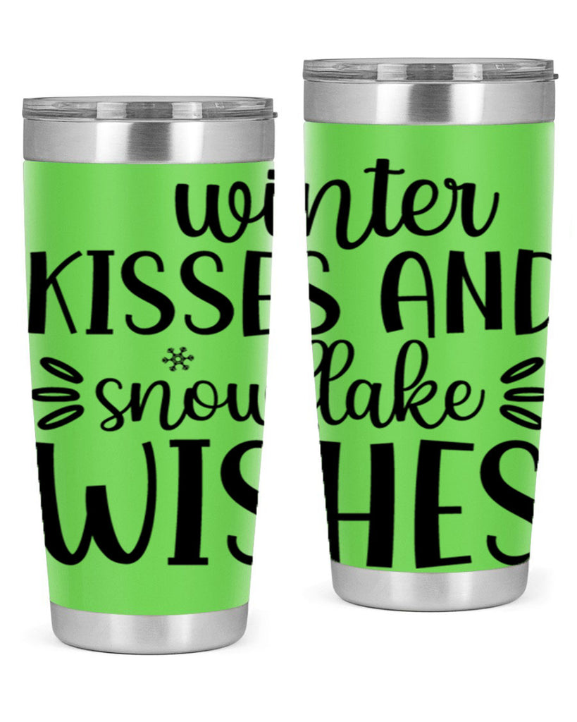 Winter Kisses And Snowflake Wishes517#- winter- Tumbler