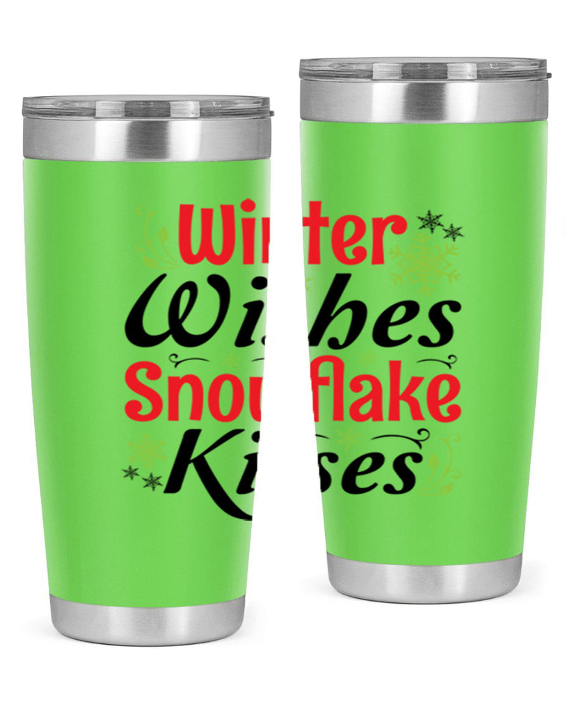 Winter Wishes Snowflake Kisses 568#- winter- Tumbler