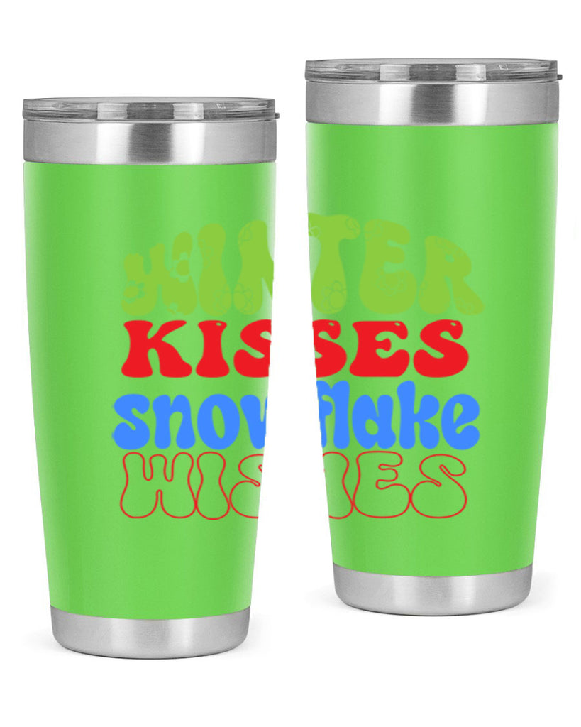 Winter kisses snowflake wishes 520#- winter- Tumbler