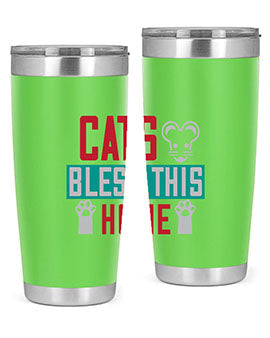 cats bless this home Style 36#- cat- Tumbler