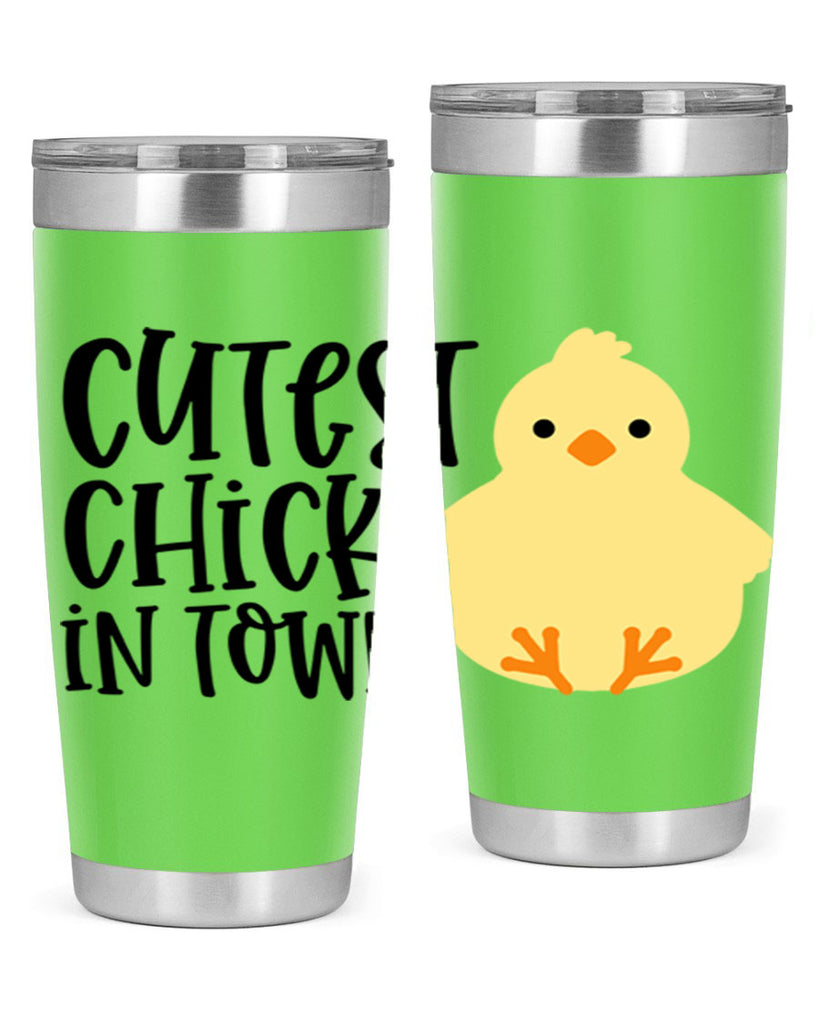 cutest chick in town 61#- easter- Tumbler