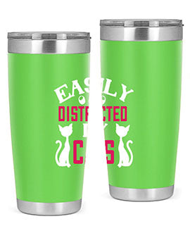 easily distracted by cats Style 46#- cat- Tumbler