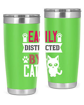 easily distracted by cats Style 47#- cat- Tumbler