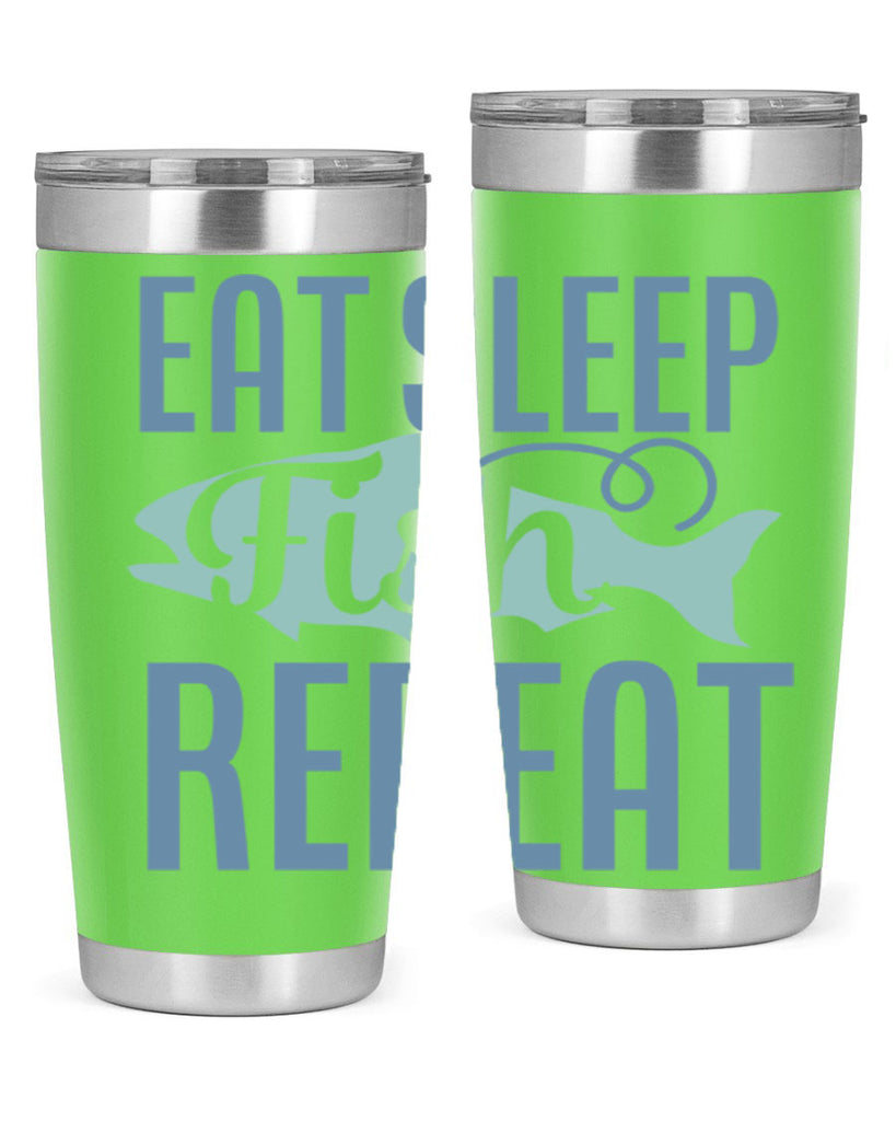 eat sleep fish repeat 222#- fishing- Tumbler