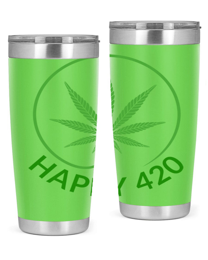 happy 420 100#- marijuana- Tumbler