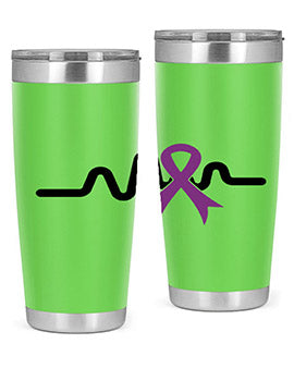 heartbeat with alzheimers cancer 155#- alzheimers- Tumbler