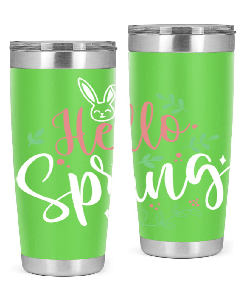 hello spring 77#- easter- Tumbler