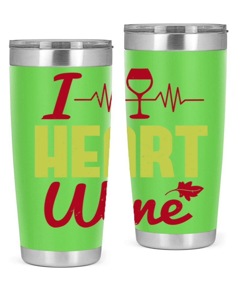 i heart wine 211#- wine- Tumbler