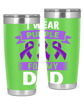 i wear purple for my 187#- alzheimers- Tumbler