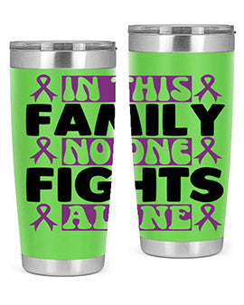 in this family no one fights alone 188#- alzheimers- Tumbler