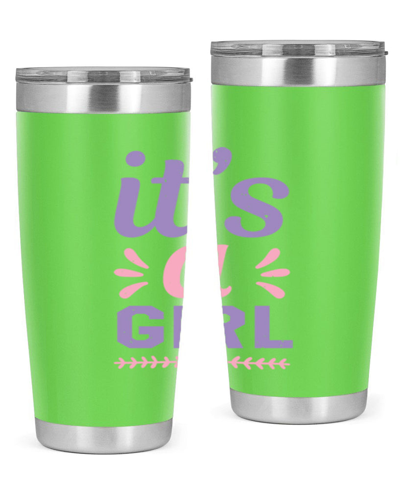 its a girl Style 32#- baby shower- tumbler