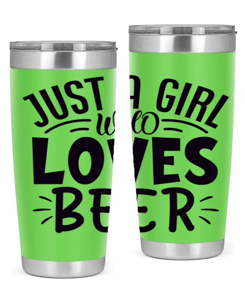 just a girl who loves beer 125#- beer- Tumbler