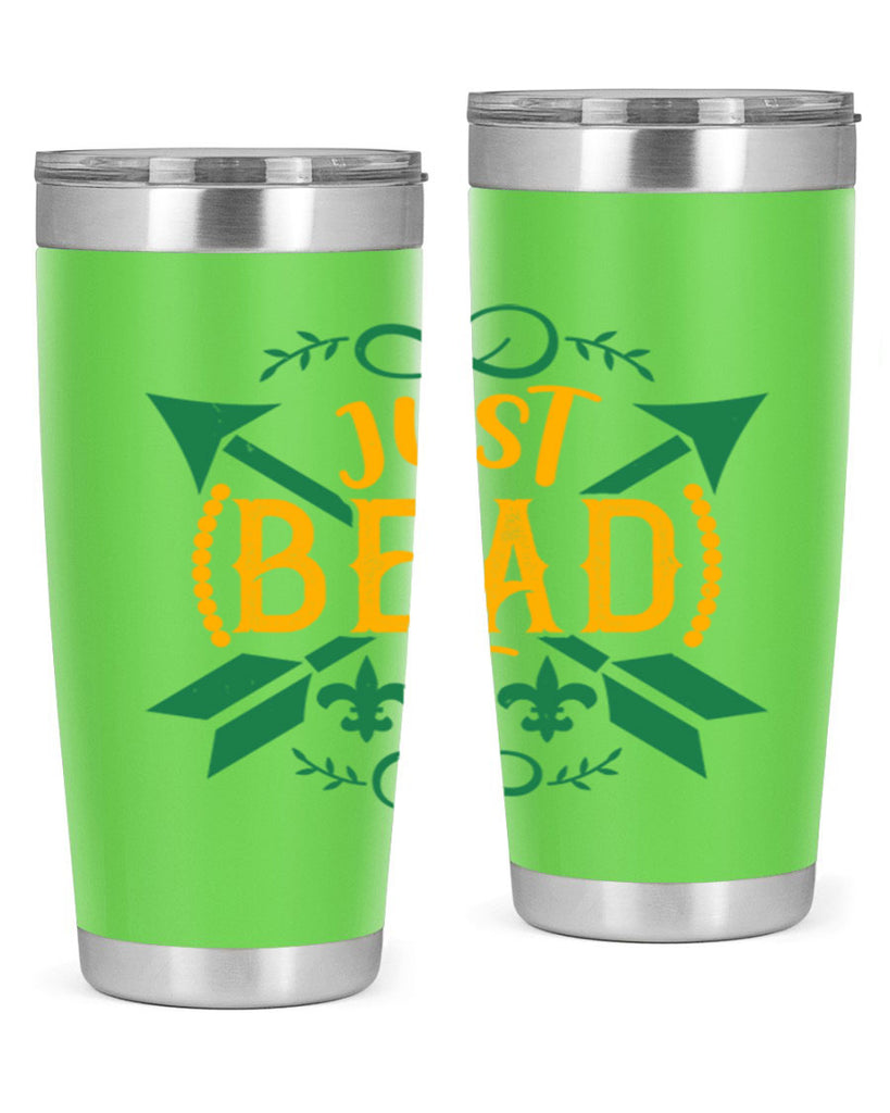 just bead it 56#- mardi gras- Tumbler