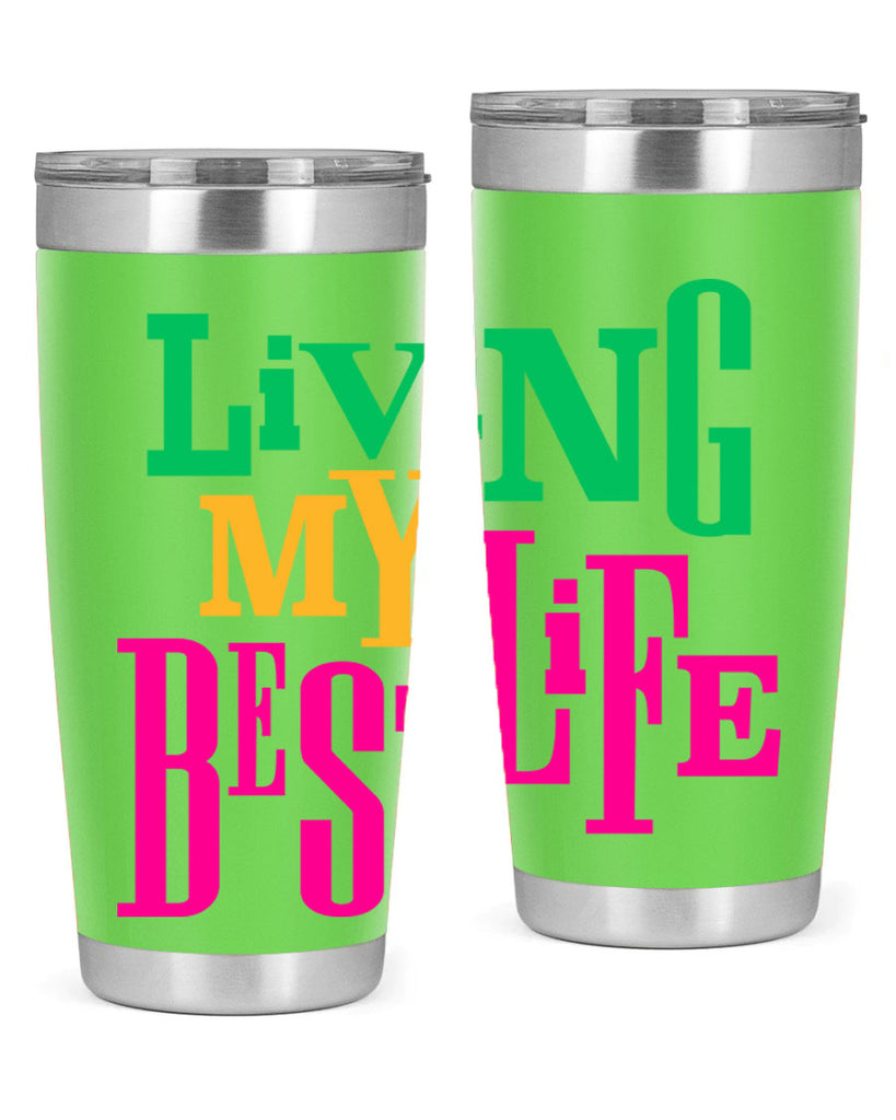 living my best life 96#- black words phrases- Cotton Tank
