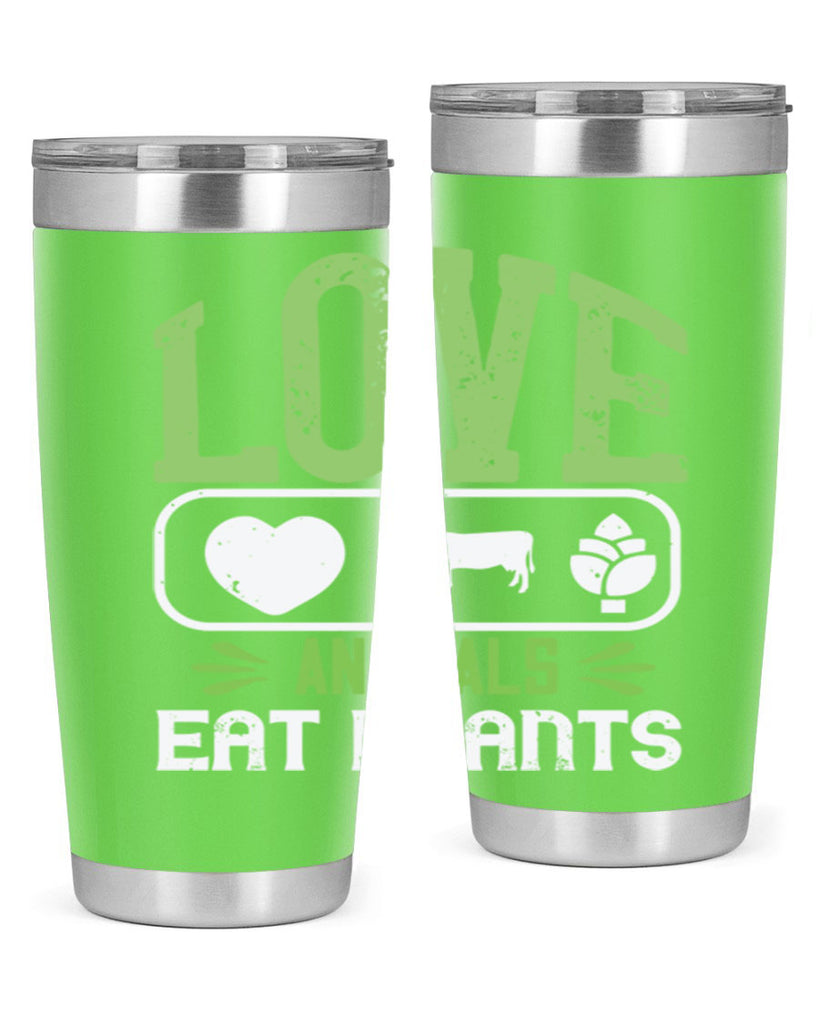 love animals eat plants 33#- vegan- Tumbler