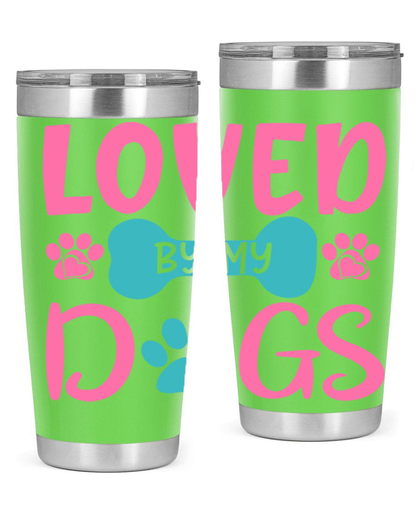 loved by my dogs 327#- mom- Tumbler