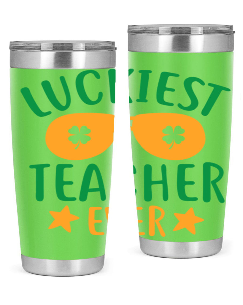 luckiest teacher ever 13#- mardi gras- Tumbler