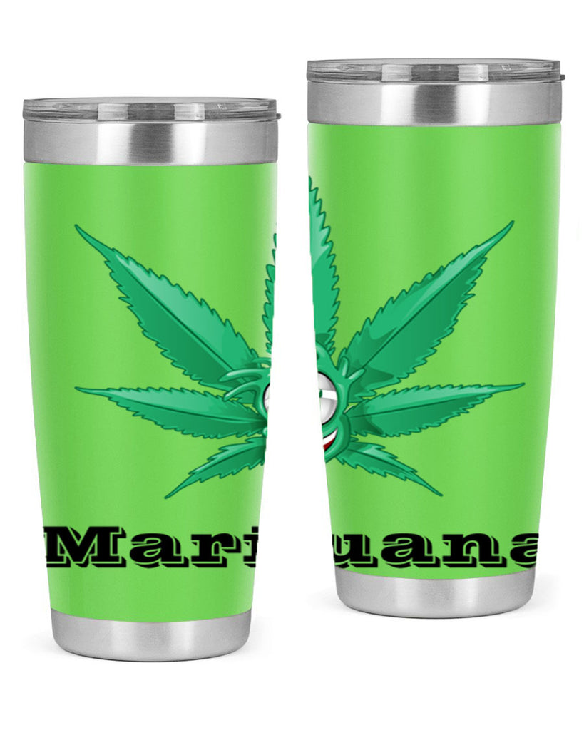 marijuana happy face 199#- marijuana- Tumbler