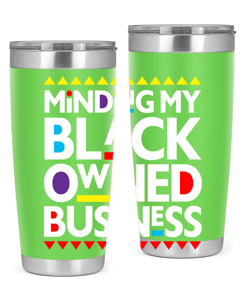 minding my black ownedbusiness 68#- black words phrases- Cotton Tank