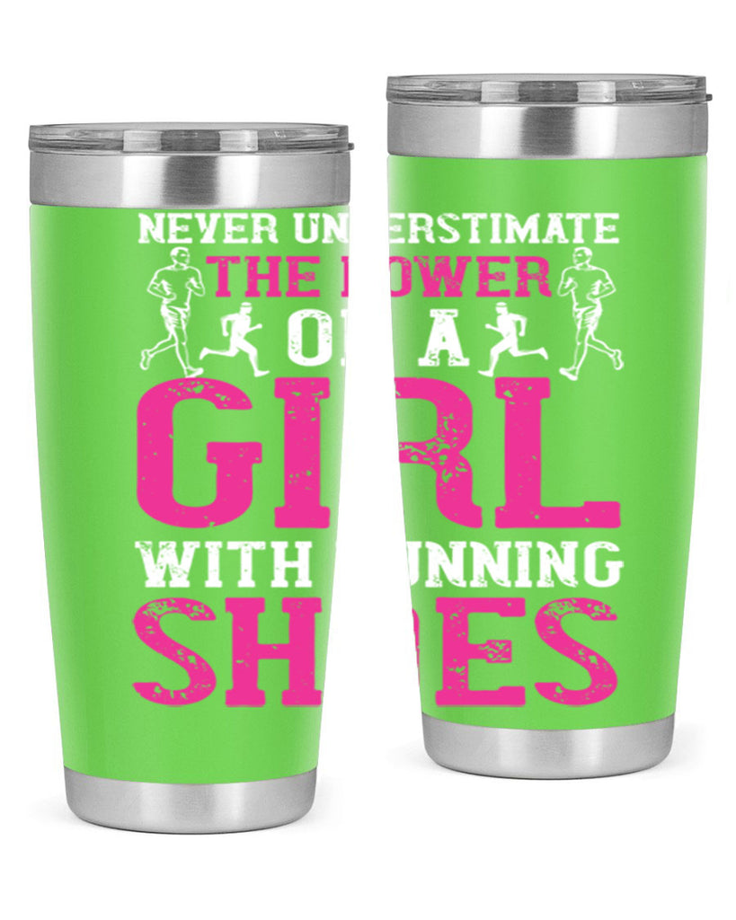 never understimate the power of a girl with running shoes 29#- running- Tumbler