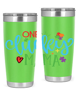 one lucky mama Style 33#- autism- Tumbler