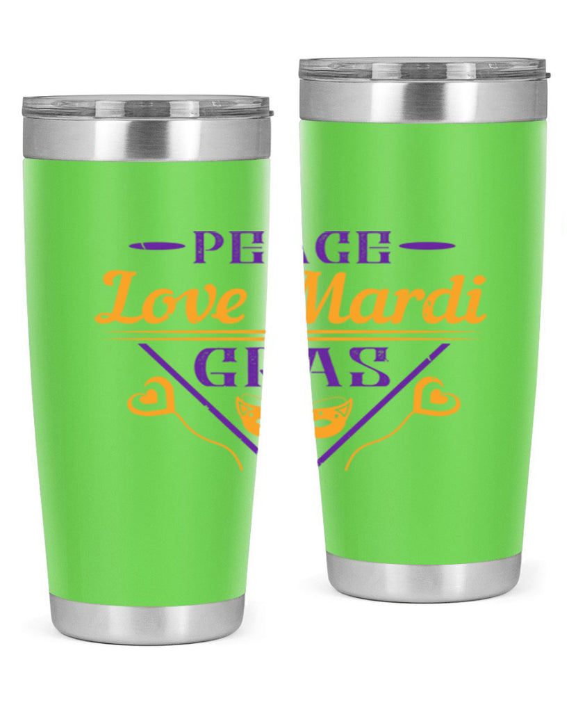 peace love mardi gras 39#- mardi gras- Tumbler