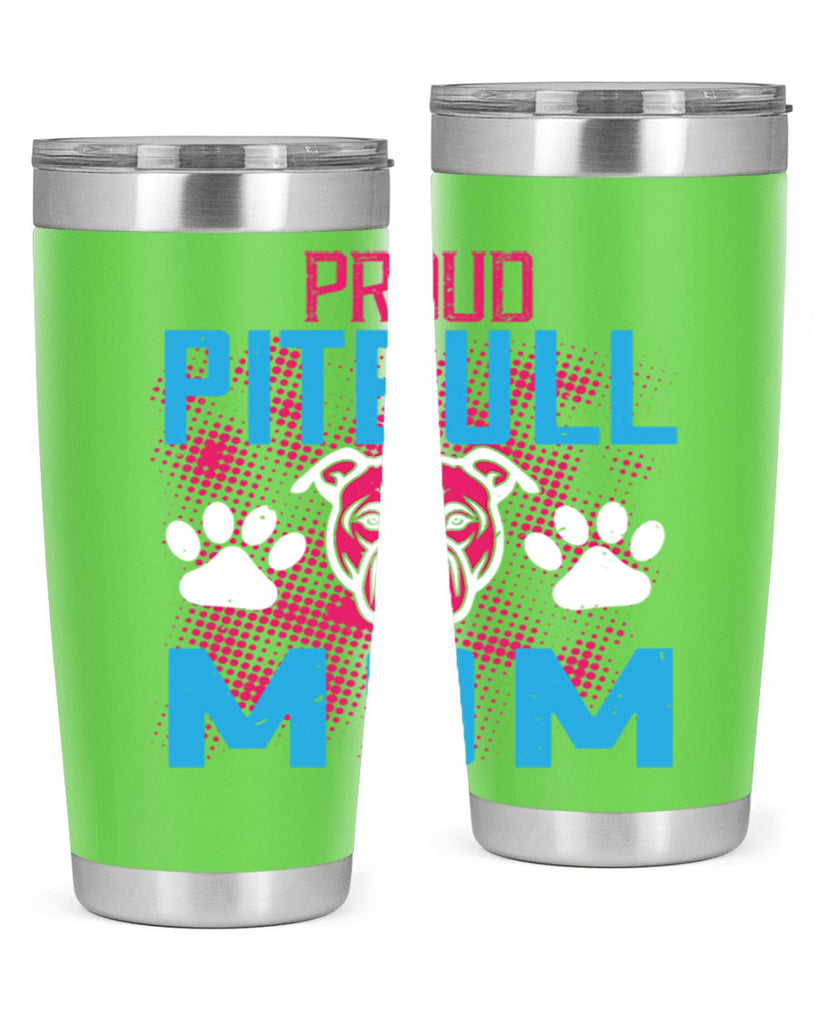 proud pitbull mom 70#- mom- Tumbler