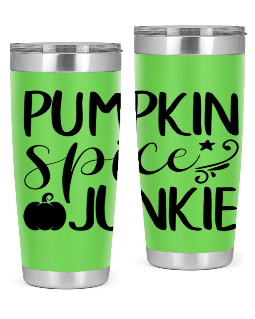 pumpkin spice junkie 548#- fall- Tumbler