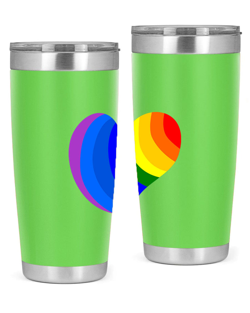 rainbow heart wavy 7#- lgbt- Tumbler