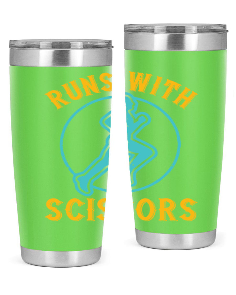 run with sclssors 25#- running- Tumbler