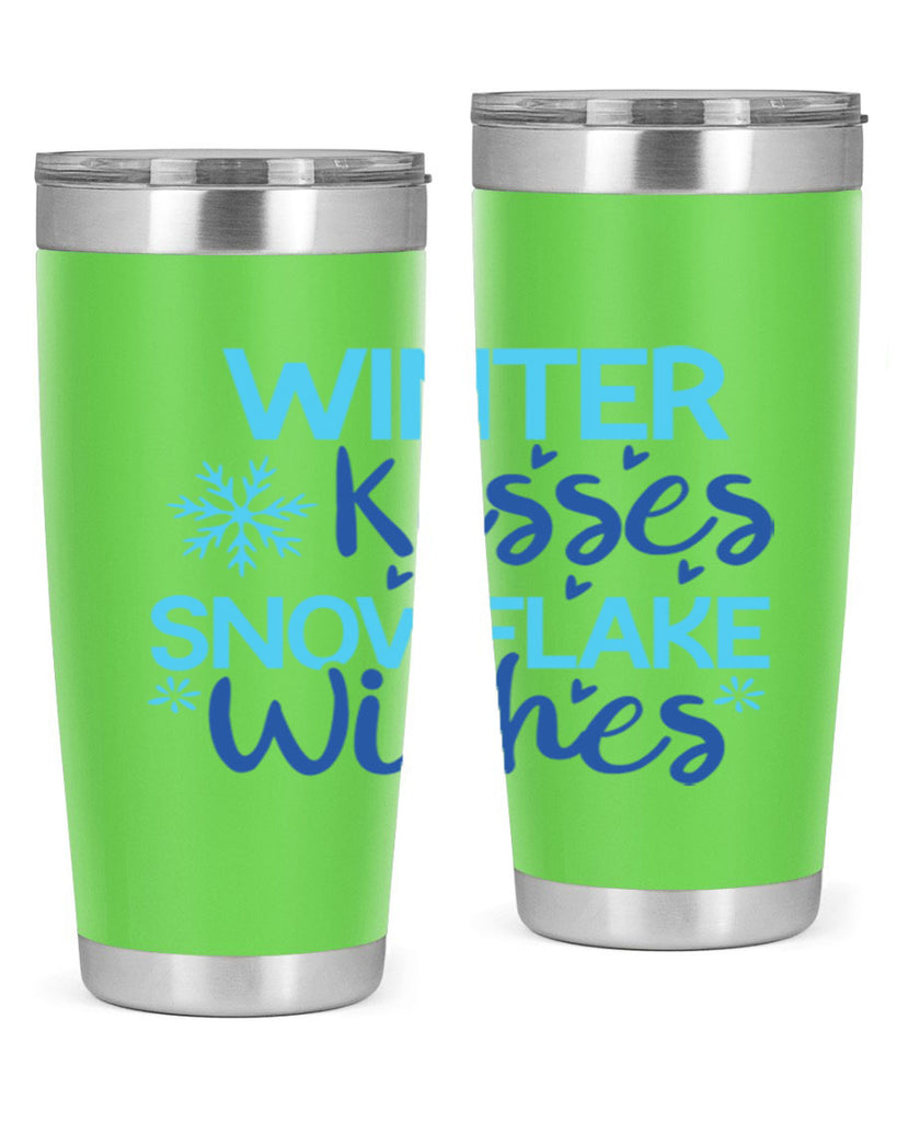 winter kisses snowflake wishes 519#- winter- Tumbler