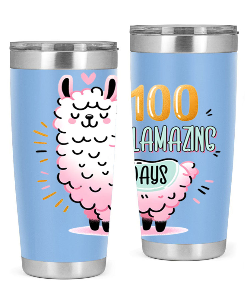 100th Day of School Llama 39#- 100 days of school- Tumbler