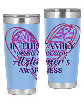 AlzheimerS Awareness American Flag 11#- alzheimers- Tumbler